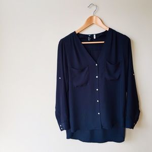 H&M Dark Grey Button Shirt